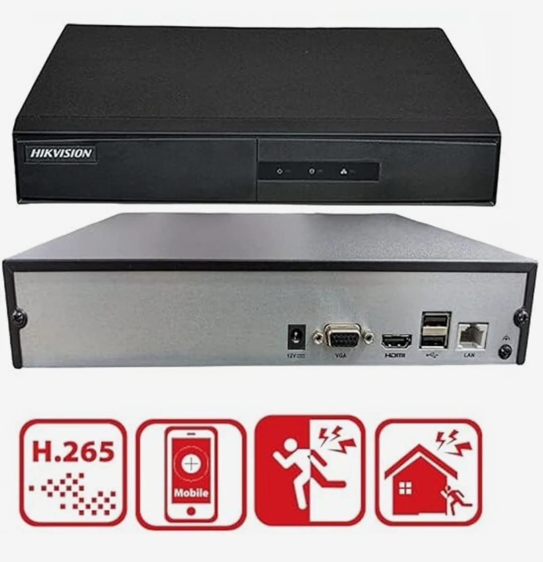 HIKVISION 4 Channel NVR [DS-7104NI-Q1/M] for IP Network CCTV Cameras with USEWELL HDMI